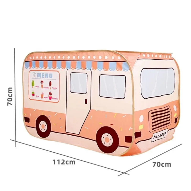 Korean Portable Foldable Play Tent Travel Folding Tent Children Boy Playhouse Kids Gifts Outdoor Toy Tenats Castle 2022New Gifts Good Vibrations