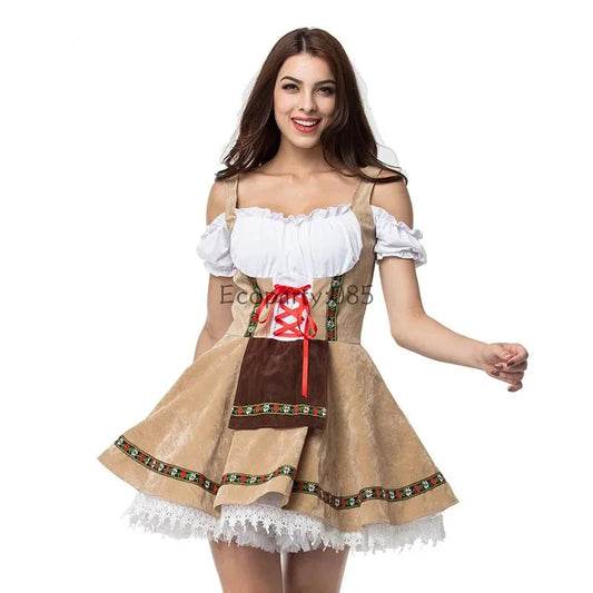 Male Woman Oktoberfest Costume Traditional Couple German Bavarian Beer Outfit Cosplay Halloween Carnival Festival Party Clothes Good Vibrations