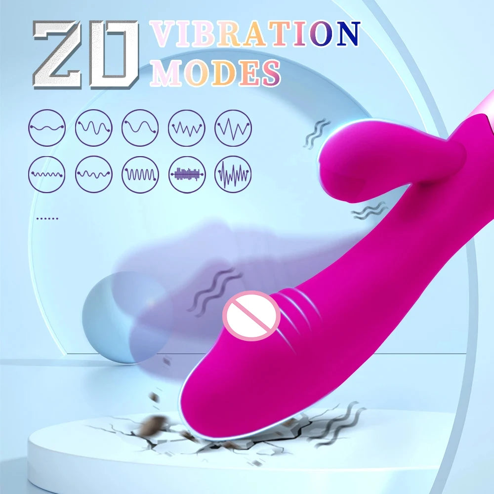 Powerful Rabbit Vibrator Dildo Dual Vibration G Spot Clitoris Stimulation Masturbators Vaginal Massager Adult For Women Sex Toys Good Vibrations Adult Super Store