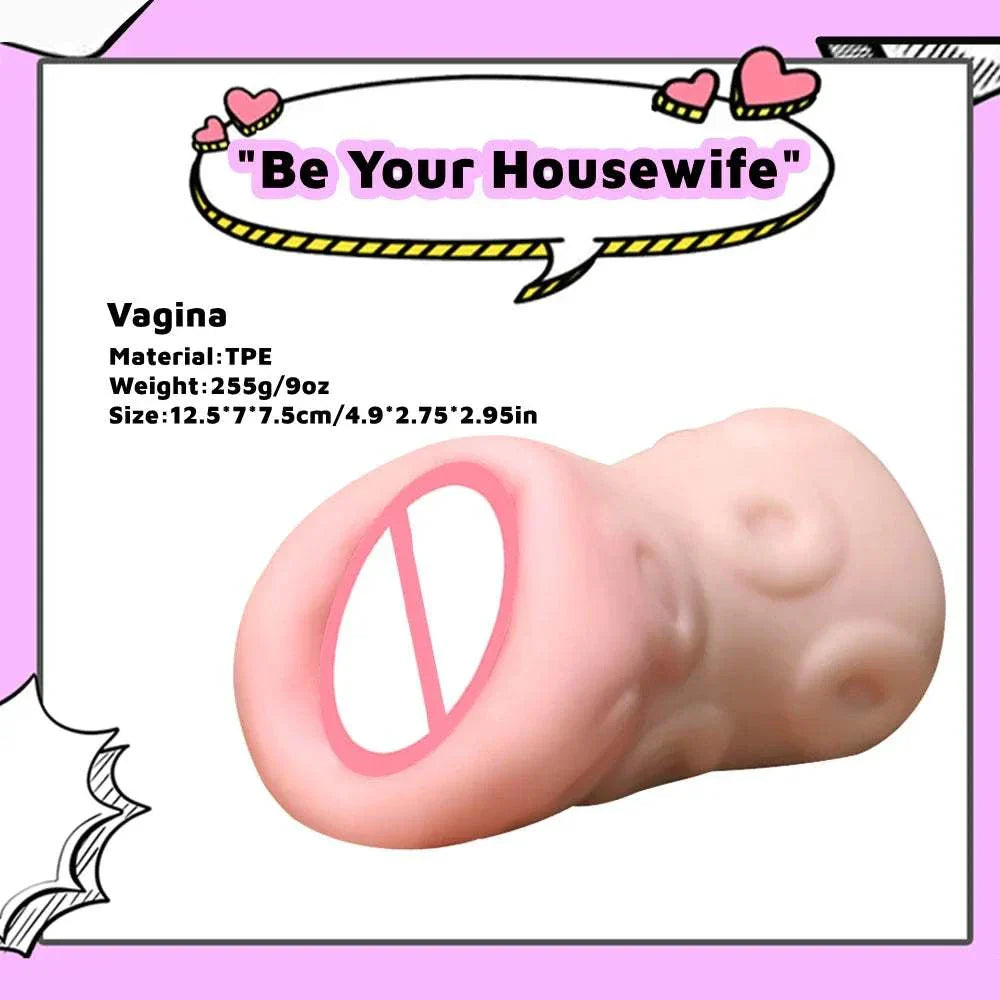 Realistic textured male masturbator, soft pocket pussy, adult toy for men, TPE material.