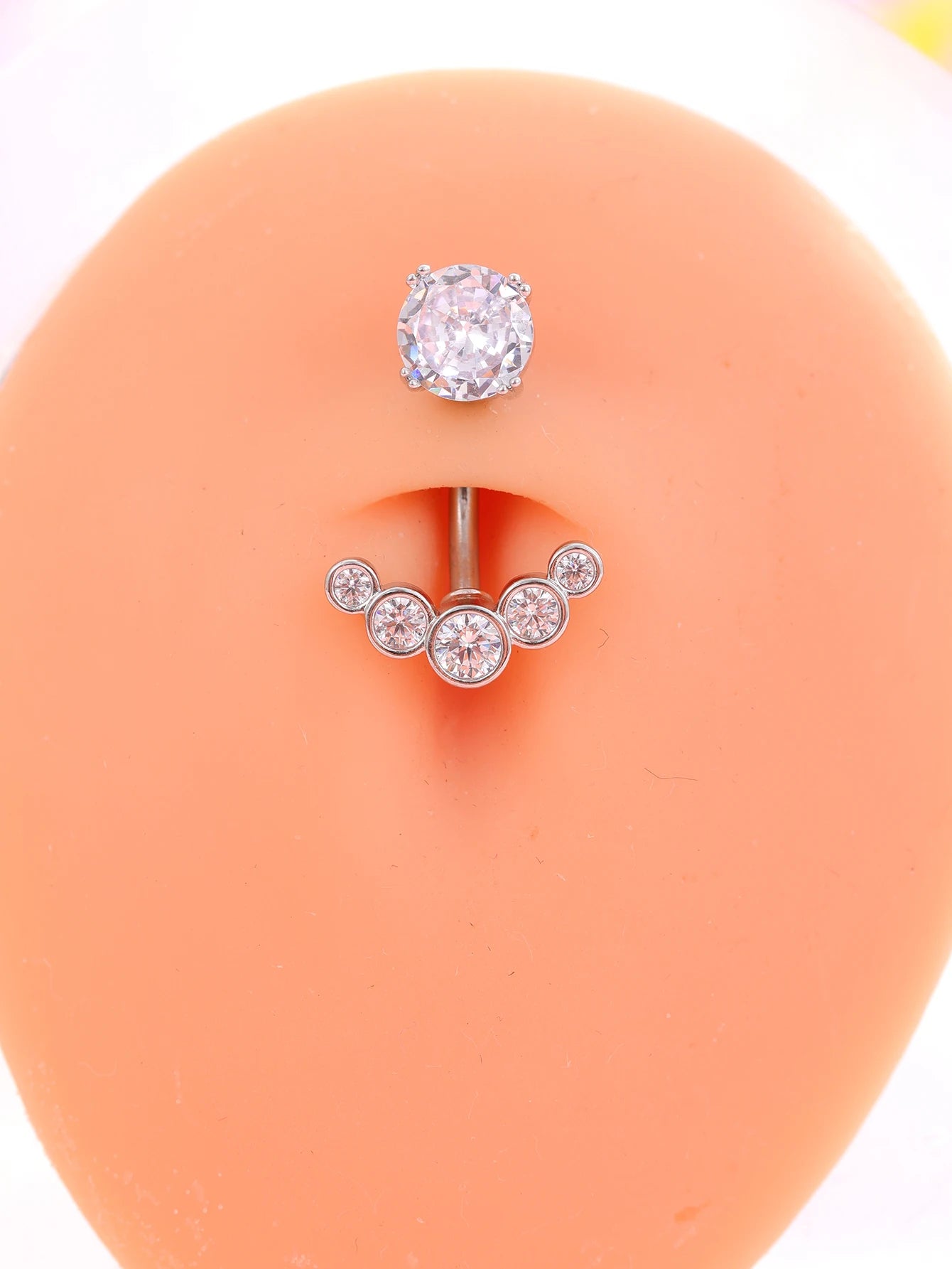 Gold Color Stainless Steel Belly Button Ring Long Dangled Flower CZ Crystal Navel Belly Piercing Rings for Women Sexy Jewelry Good Vibrations Adult Super Store