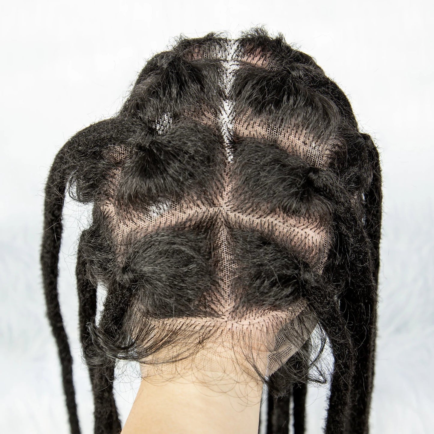 KIMA 60 inches Full Lace Braided Wigs Synthetic Lace Wigs Braided Wigs Crochet Wigs Faus Locs Braided Wigs for Black Women Good Vibrations