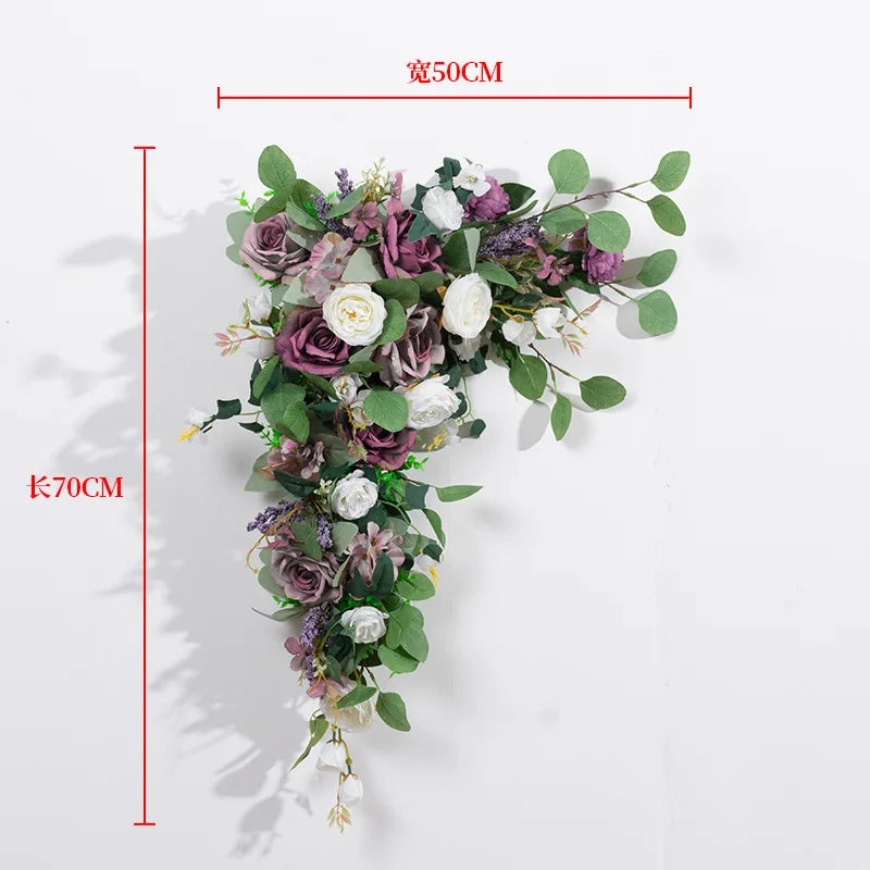 Artificial Flower For Wedding Welcome Sign Decoration Window Hall Exhibition Decor Photo Props Flower Backdrop Party Arrangement Good Vibrations