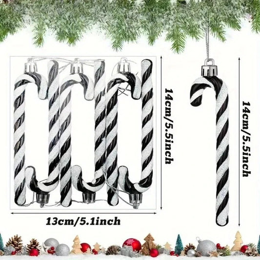 Christmas Acrylic Candy Canes Twisted Crutch Christmas Tree Hanging Ornaments New Year Party Home Decorations Kids Gift Navidad Good Vibrations