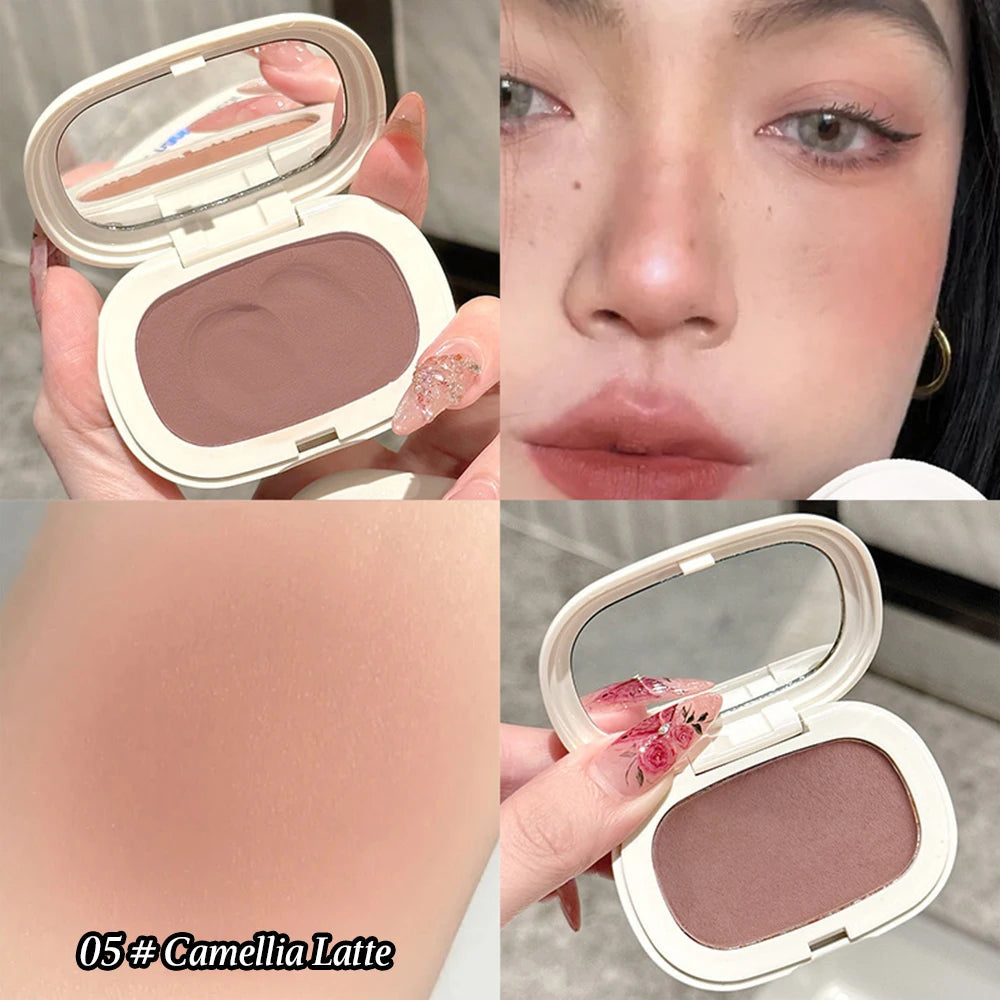 Single Color Blush Silky Texture High Color Rendering No Powder Feeling Low Saturation Long-lasting Natural Matte Blush Cream Good Vibrations