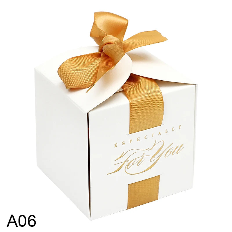 10Pcs Wedding Favors Gifts Box Souvenirs Gifts Boxes With Ribbon Candy Box Christening Baby Shower Birthday Event Party Supplies Good Vibrations