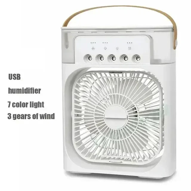 Portable 3 In 1 Fan AIr Conditioner Household Small Air Cooler LED Night Lights Humidifier Air Adjustment Home Fans Dropshipping Good Vibrations