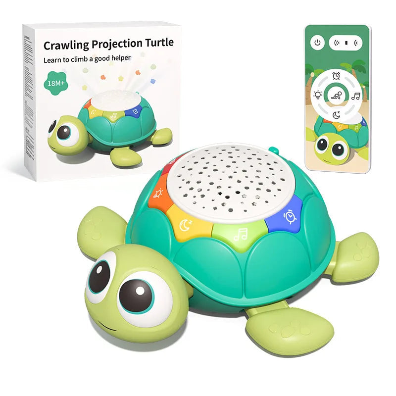 Baby Toys 6-12 Months Musical Crawling Turtle Baby Toys with Light & Sound Remote Crawling Elephant Early Developmental Toys Good Vibrations