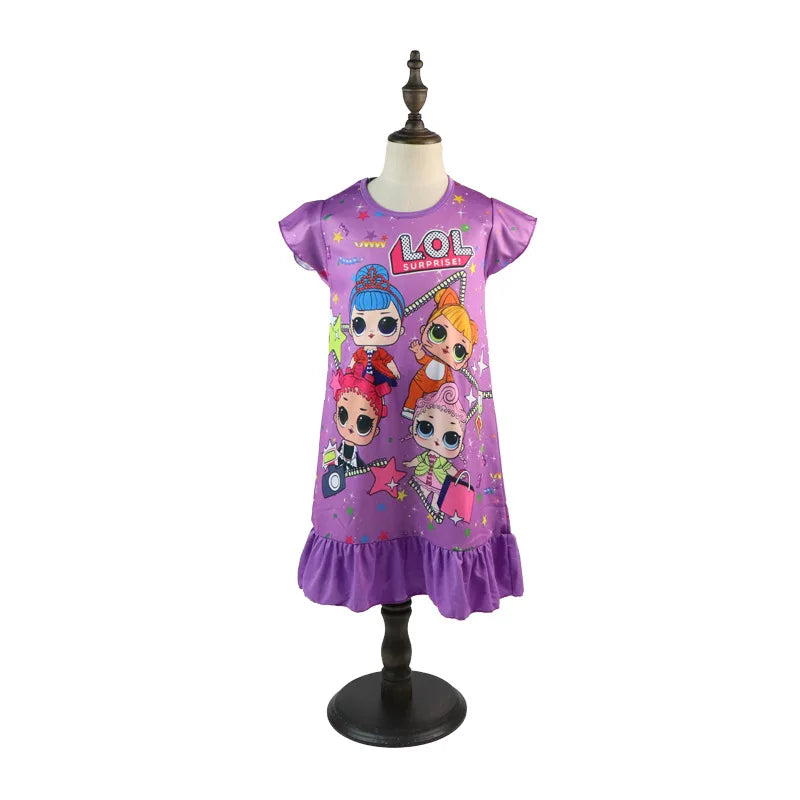 Girls' Dress New Summer Children's Clothing Children's and Girls' Home Clothing Snow White Good Vibrations
