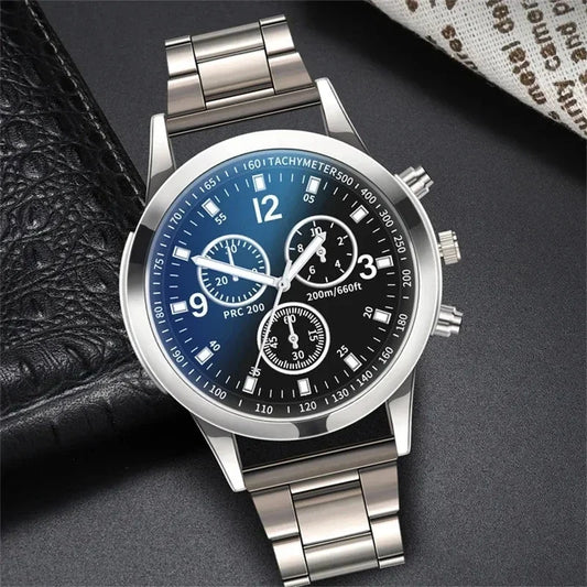 New Men Watches Luxury Band Round Watch Fashion Blu-ray Roman Watch for Man Relojes Para Hombre שעון ספורט Часы Мужские Наручные Good Vibrations