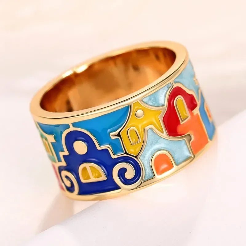 2026 Aesthetic Enamel Flower Finger Ring for Women Wedding Party New 2026 Silver Color Luxury Cubic Zirconia Jewelry Gift Good Vibrations