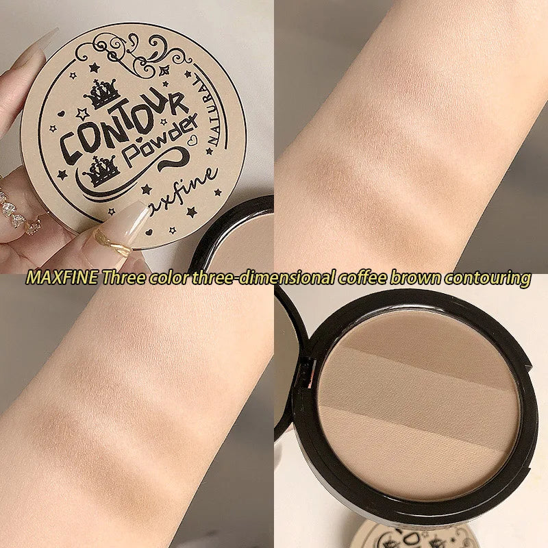 Three-color Blush Palette Delicate Long-lasting Waterproof Non-fading Eyeshadow Blush Integration Tray Good Vibrations