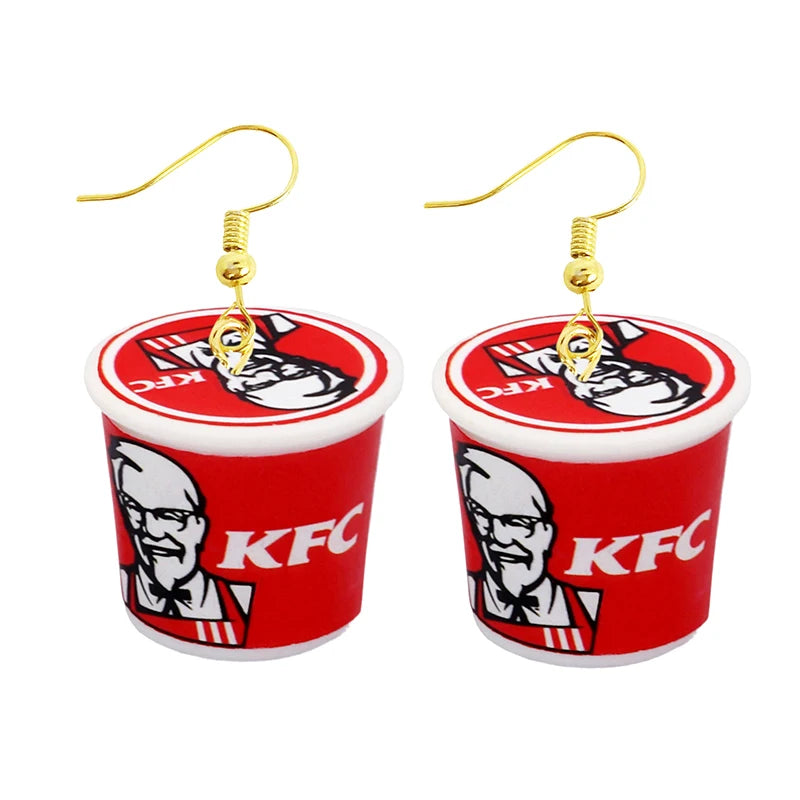 Earrings For Women Girls Cute Foods Hamburg Pizza Chicken Leg Candy Bottle Handmade Candy Kids Funny Resin Good Vibrations Adult Super Store