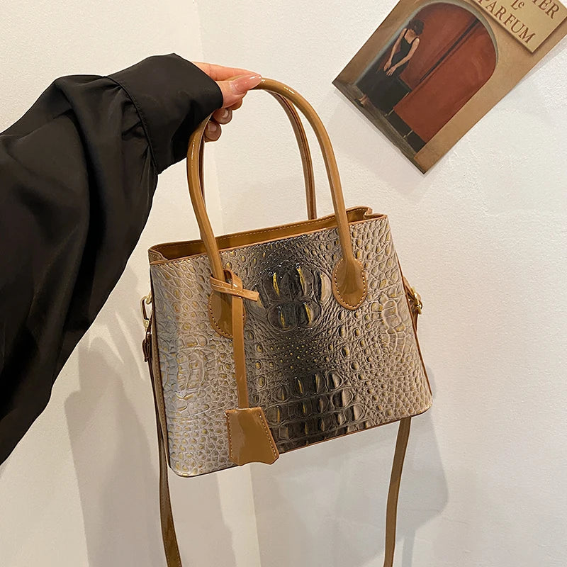 Luxury Handbag Top Brand Women Bags Designer Lady Bolsos Classic Hand Bag High Quality Alligator Leather Shoulder Crossbody Bags Good Vibrations