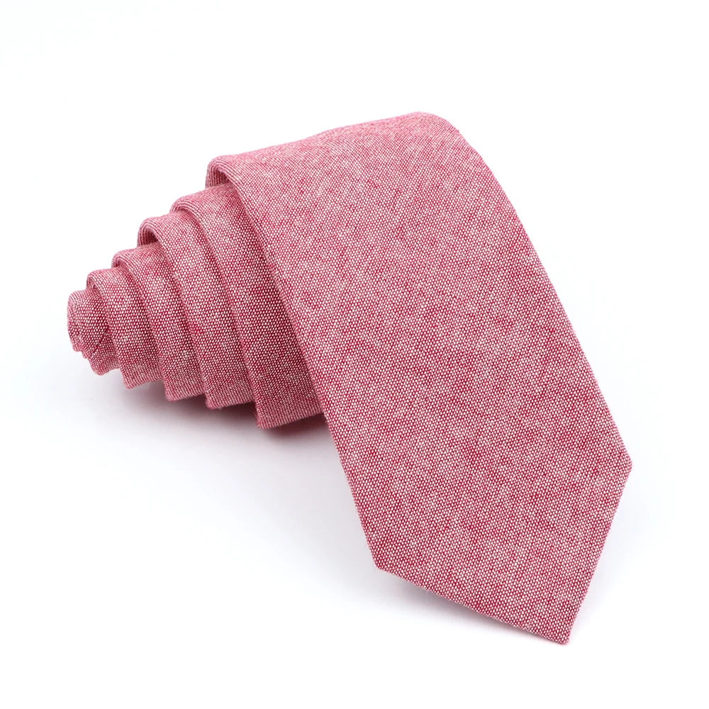 Wed Cotton Tie Solid Color Necktie For Man Woman Blue Pink Yellow Skinny Slim Ties Fashion Wedding Party Gifts Men Accessories Good Vibrations