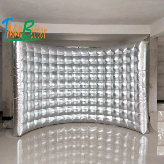 Wedding Party 10ft Photo Booth Backdrop Inflatable Wall Silver Or Gold Fotobudka 360 Photo Booth Wall For Party Event Good Vibrations