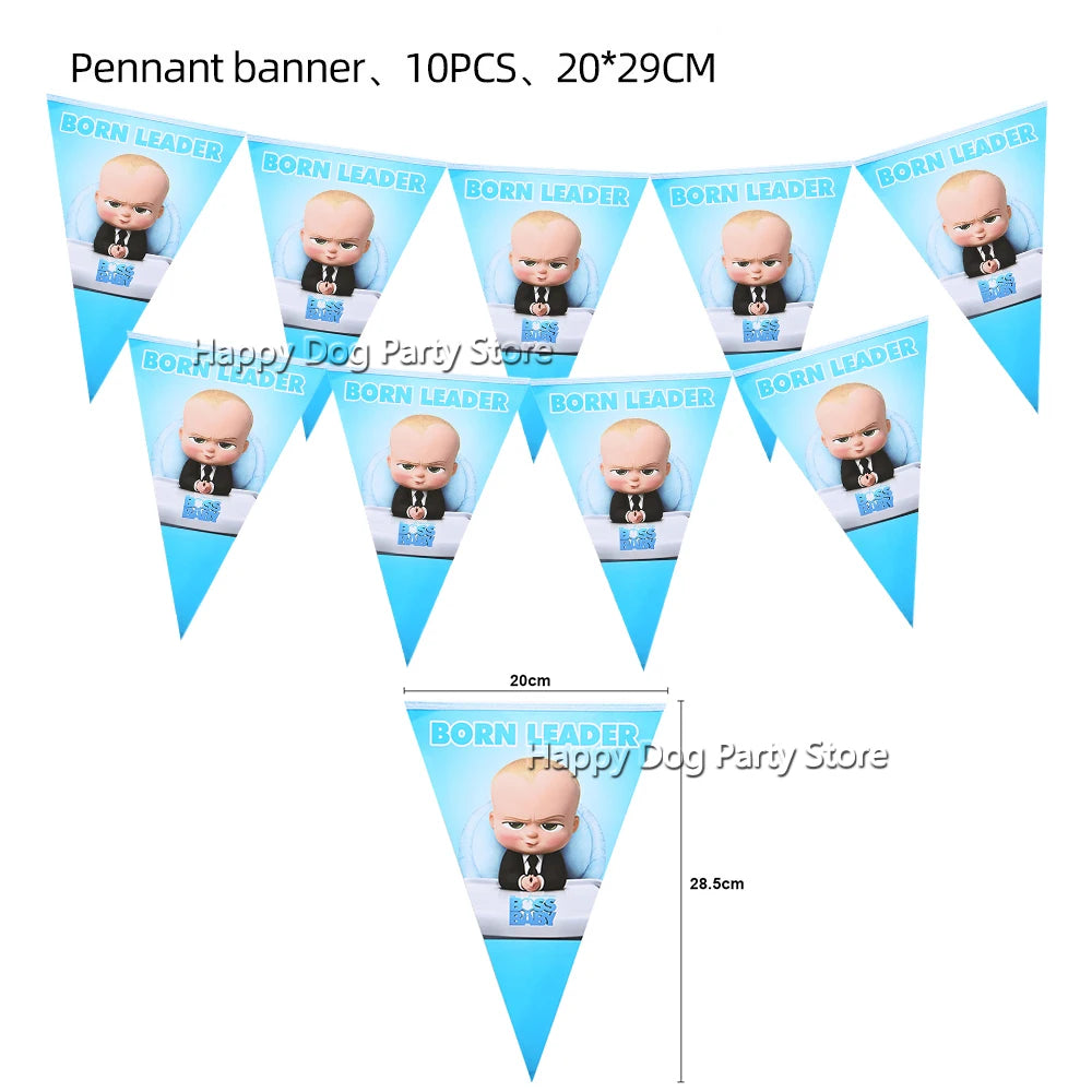 Baby Boy Party Decoration Banner Tableware Supplies Paper Boy DIY Cake Topper Birthday Foil Balloons Kit Accessory Gift Bags Good Vibrations