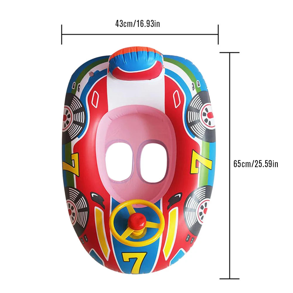 Inflatable Swimming Rings Baby Water Play Games Seat Float Boat Child Swim Circle Fun Pool Bathtub Beach Party Summer Water Toy Good Vibrations