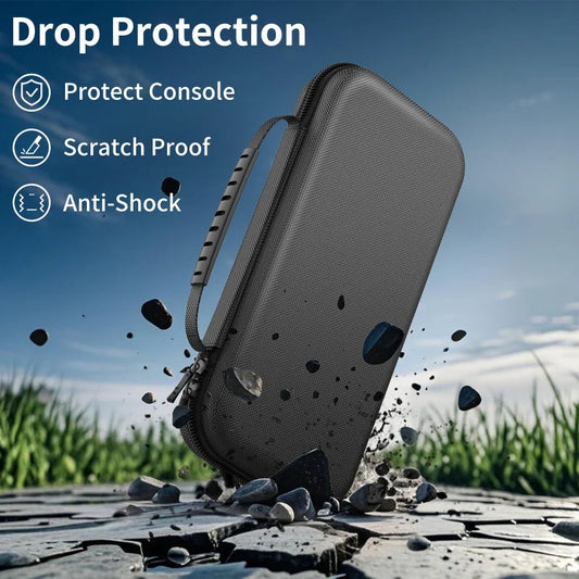 Comptible for Switch 2 Portable Lightweight and Large Capacity Waterproof Carrying Case Protected for Console Accessory Good Vibrations