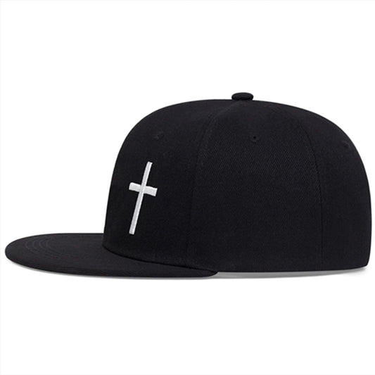 Unisex Cross Embroidery Hip-hop Hats Spring Autumn Outdoor Adjustable Casual Baseball Caps Sunscreen Hat Good Vibrations