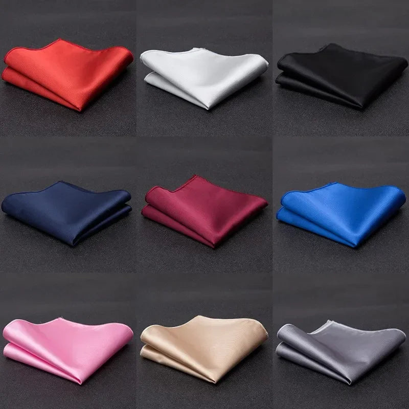 Mens Bowtie Cravat Set Solid Black Pink Red Fashion Butterfly Ties for Men Handkerchief Party Man Gift Wedding Dress Accessories