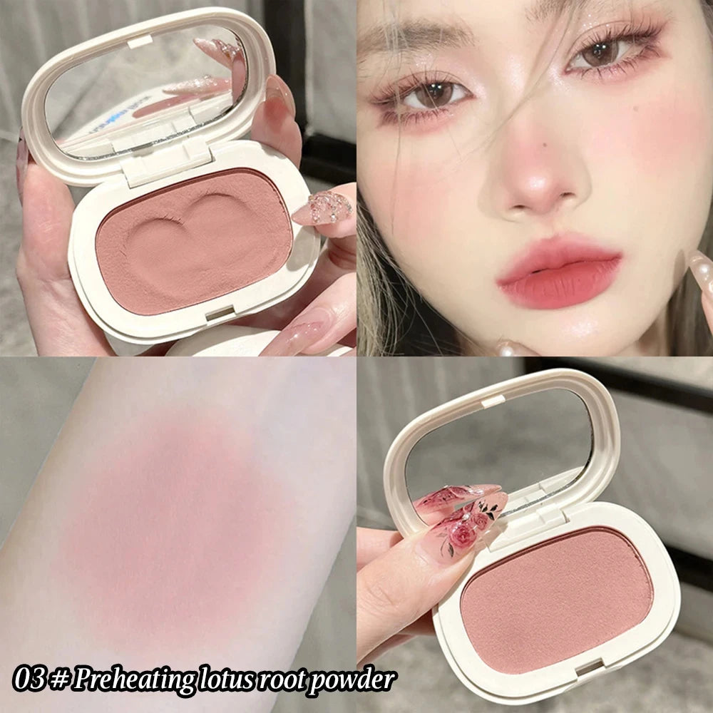 Single Color Blush Silky Texture High Color Rendering No Powder Feeling Low Saturation Long-lasting Natural Matte Blush Cream Good Vibrations