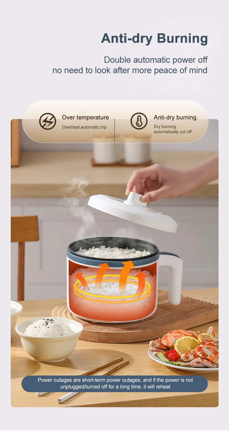 1.7L Electric Rice Cooker Single Double Layer 220V Multi Cooker Non-Stick Smart Mechanical MultiCooker Steamed Rice Pot For Home Good Vibrations Adult Super Store