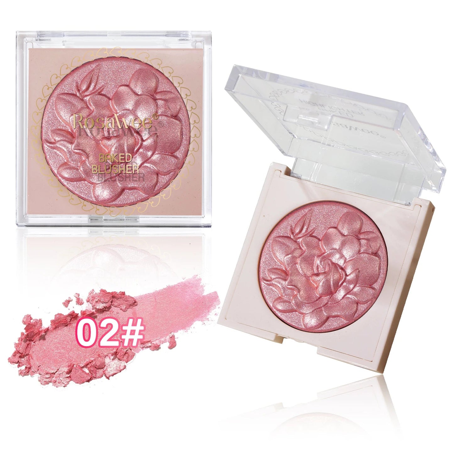 Pearlescent Shimmer Blush Powder, Single-color Blush, Fine Powder, Improves Skin Tone, Blush Without Flying Powder Good Vibrations