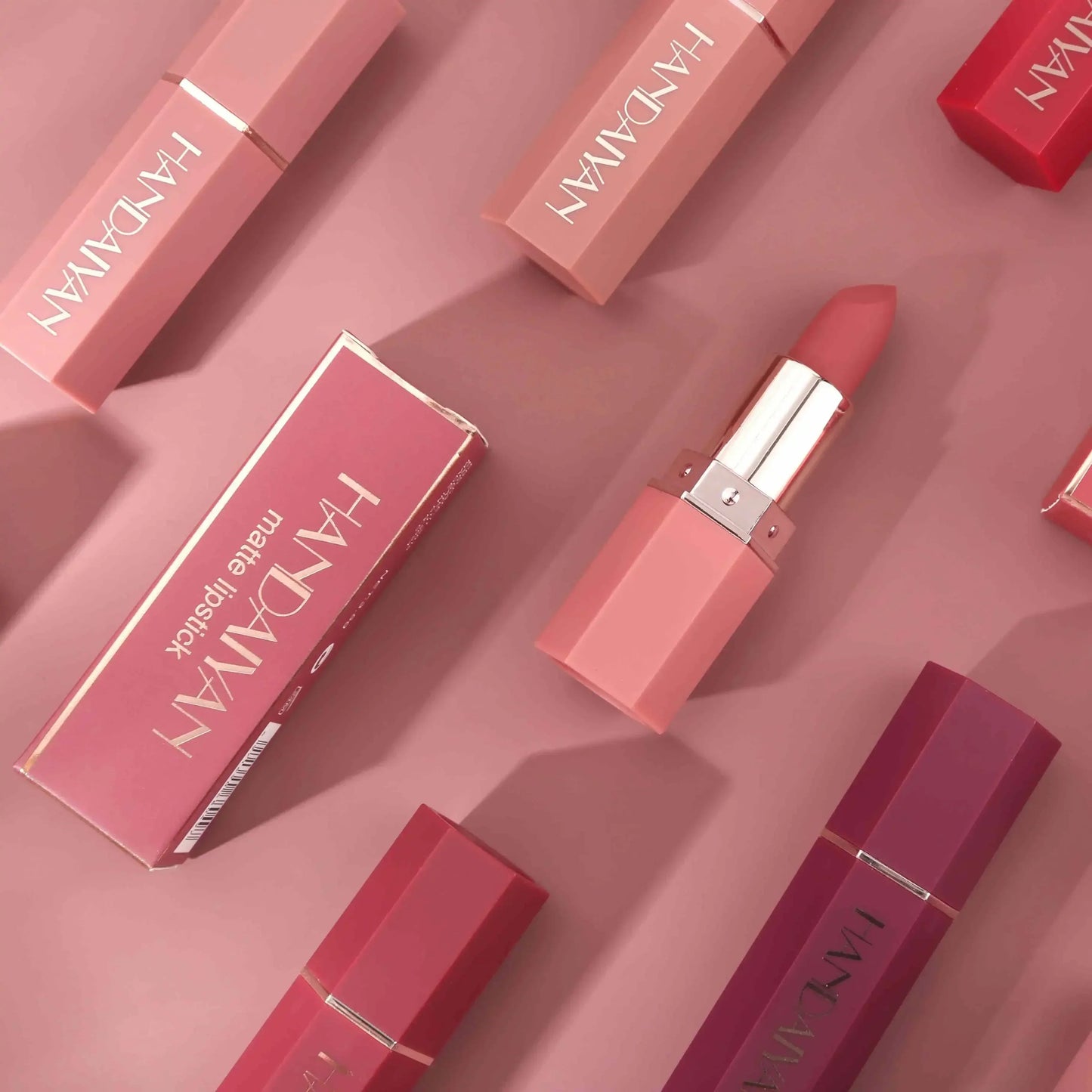 Long Lasting Velvet Matte Lipstick Waterproof Non-stick Cup Lip Sticks Sexy Nude Brown Red Pink Lipsticks Women Makeup Cosmetics Good Vibrations