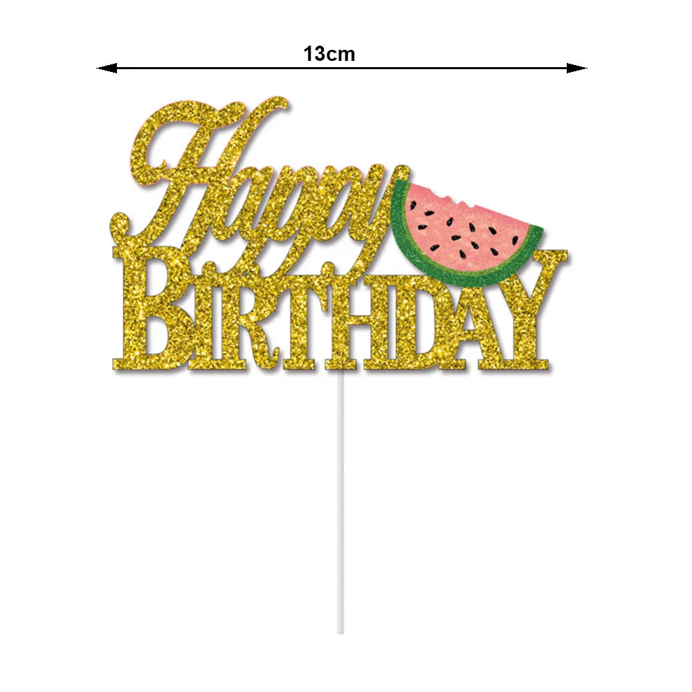 One in a Melon Cupcake Topper Baby Kids 1st Birthday Party Cake Decor Watermelon Themed Party Supplies Baby Shower Girl Birthday Good Vibrations