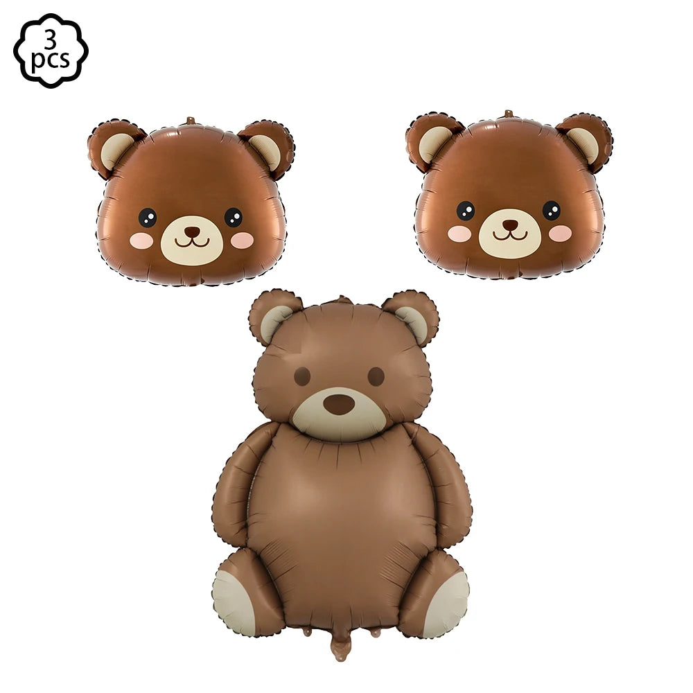 Baby shower Teddy Bear Birthday Party Plates Cup Tableware Kids 1st Birthday Party Decor Teddy Bear Balloon Birthday Party decor