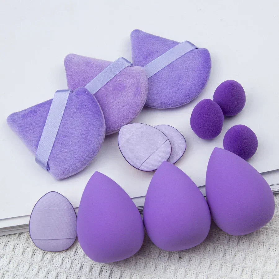11/12Pcs Cosmetic Puff Makeup Sponge Blender Beauty Egg Foundation Sponges Powder Puff Women Make Up Accessories Beauty Tools Good Vibrations