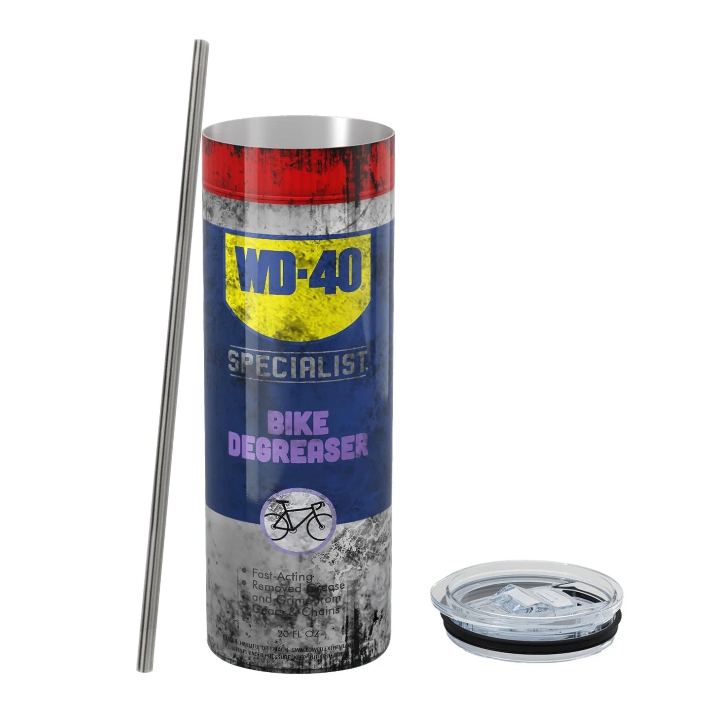 WD40-Dirty Pattern Thermos-Cup 20oz Stainless Steel Insulation Straight Water Anytime Bottle Leakproof Food Grade Travel Mug Good Vibrations Adult Super Store