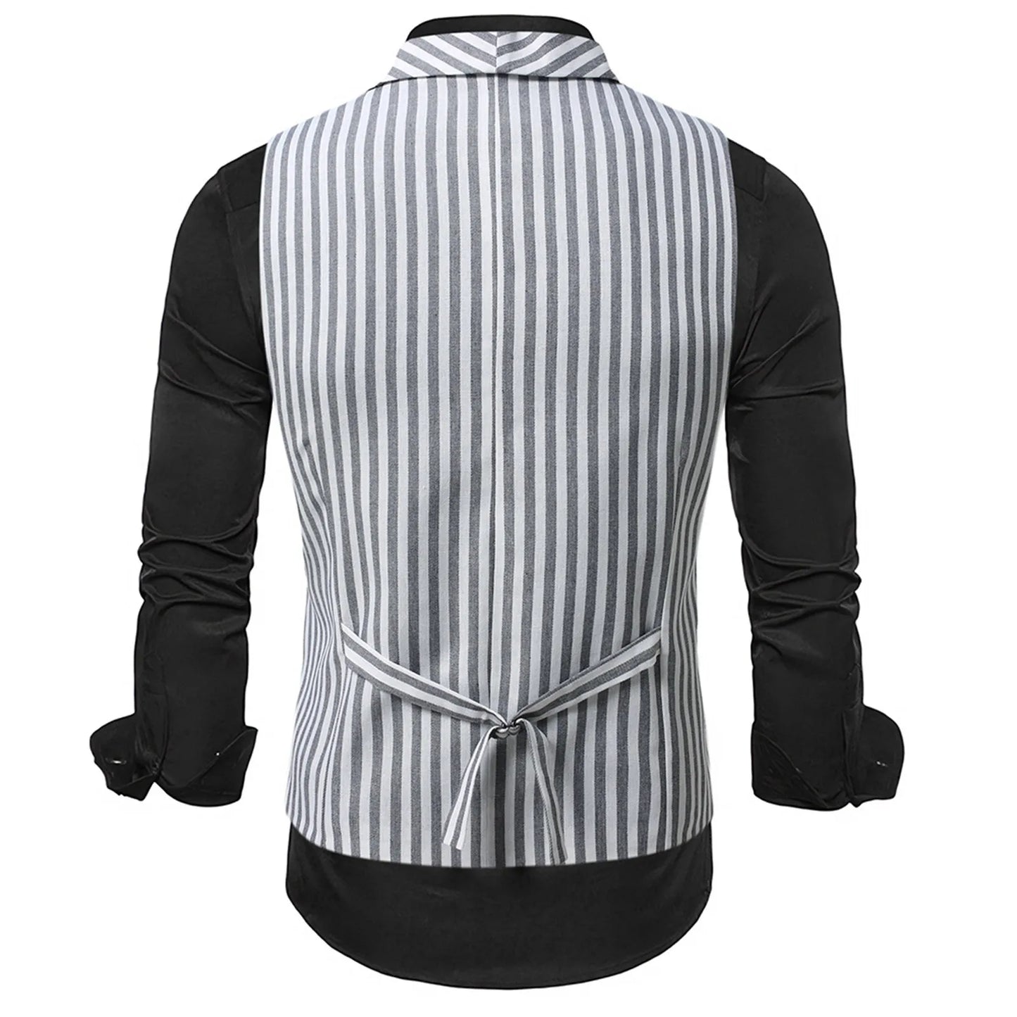2025 Men's Spring Casual Single Button Suit Vest V Neck New Style British Men's Suit Vest Waistcoat Formal Business Suit Vest