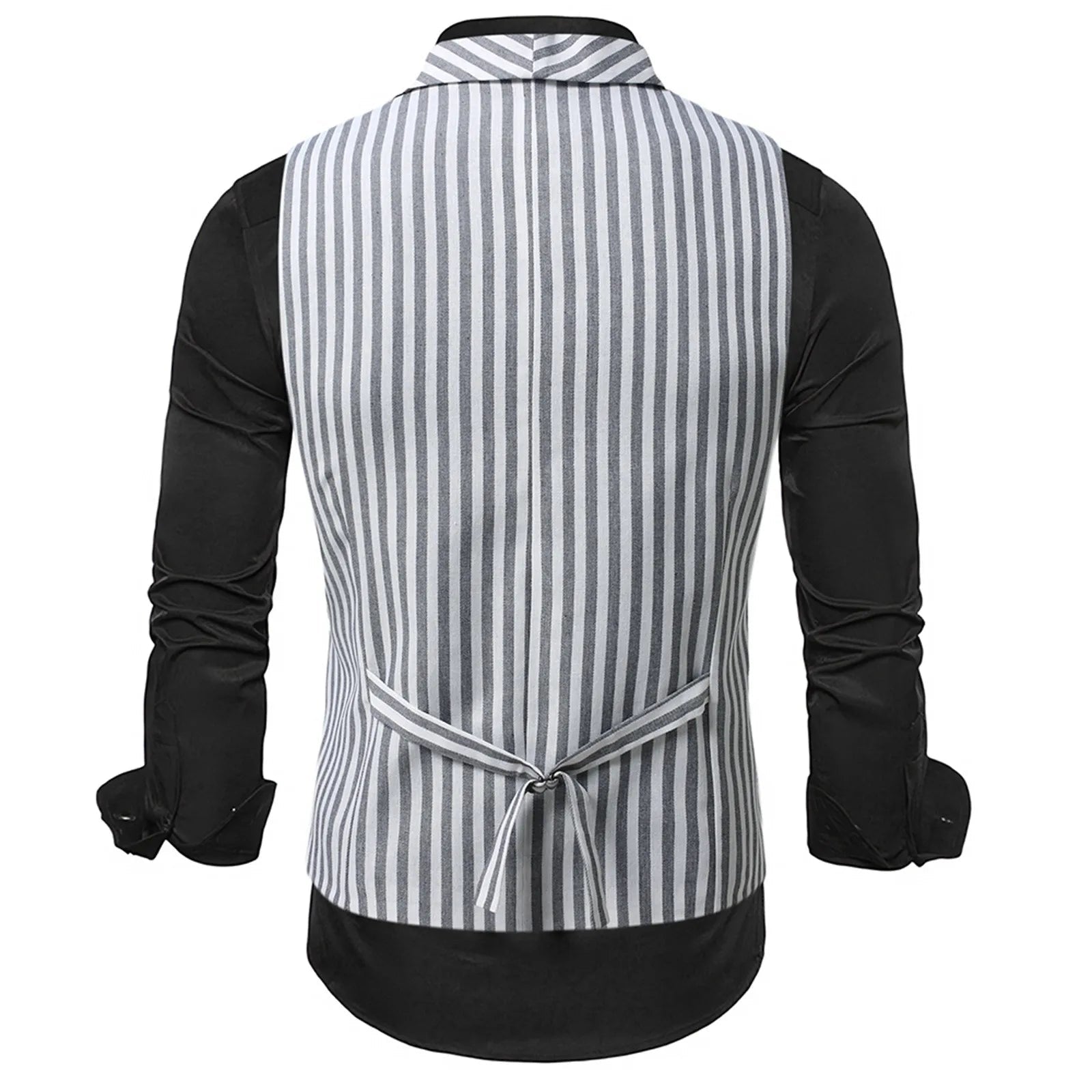 2025 Men's Spring Casual Single Button Suit Vest V Neck New Style  British Men's Suit Vest Waistcoat Formal Business Suit Vest Good Vibrations