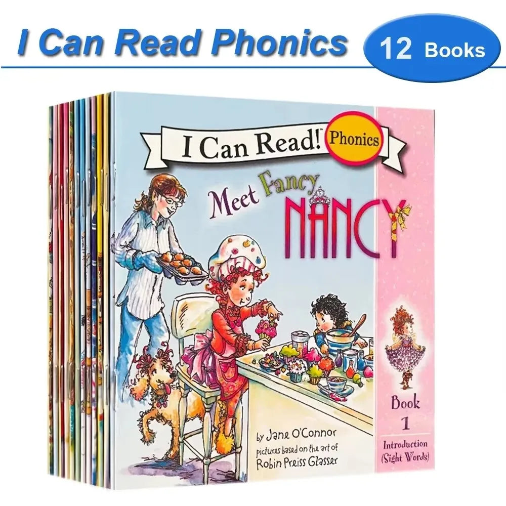 12 Books/Set I Can Read Phonics My Very First Picture Book for Children Kids English Story Picture Books Baby Learning English Good Vibrations