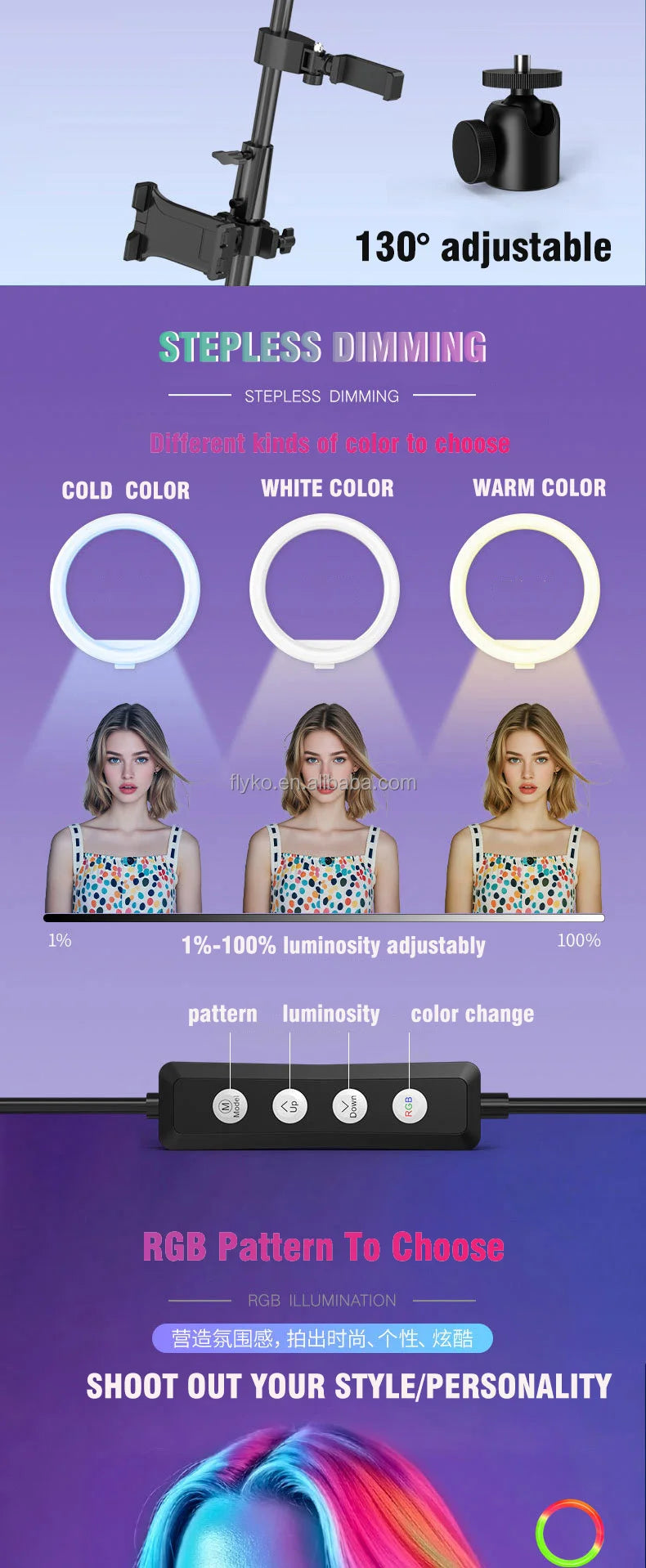 360 Photo Booth Machine 80-100cm with RGB Ring Light, Free Logo, rotating 360 Video Photo Booth for 1-5 People with Flight Case Good Vibrations