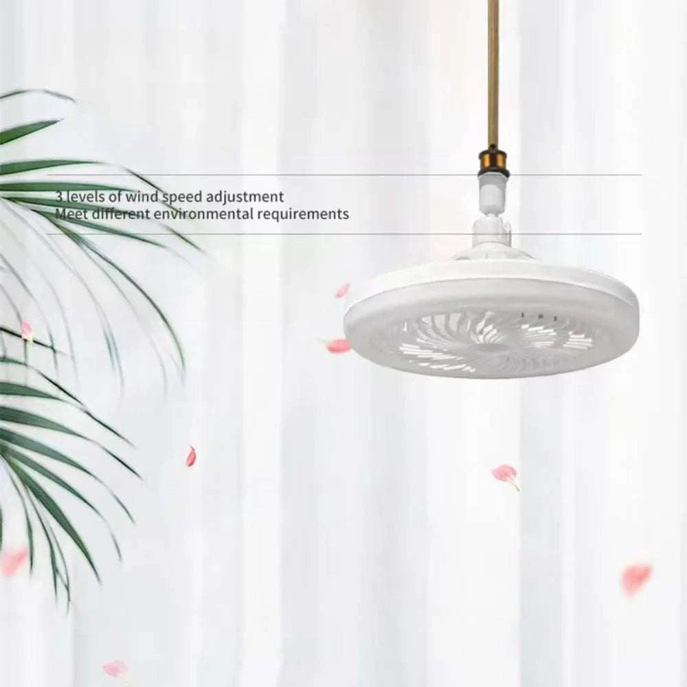 Rotatable 3in1 Ceiling Fan with Remote Control Lighting Lamp E27 Converter Base Lighting Base Bedroom Living Room Miflame Good Vibrations
