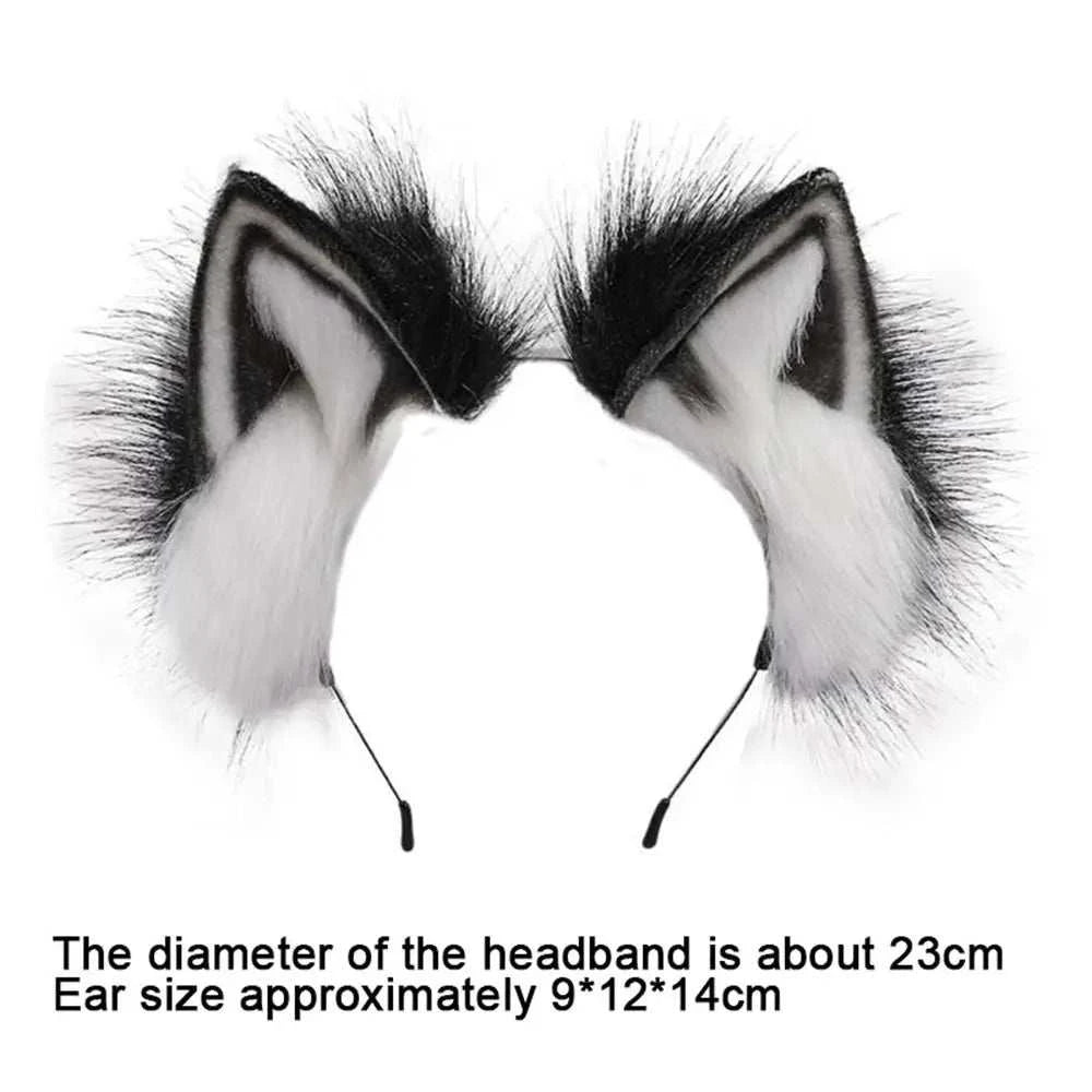 Womens Lolita Plush Hair Ornaments Animal Cat Ears Hair Halloween Party Hair Hoops Anime Cosplay Fancy Props GOOD Vibrations