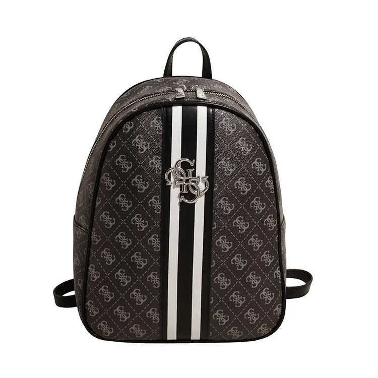 2025 Trendy Casual Simple Old Fashioned Printed Backpack for Women - Spacious Design, Multi - Compartment, Perfect for Daily Use Good Vibrations
