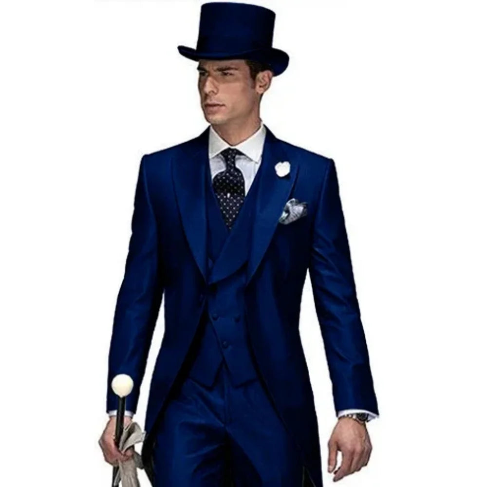 Groomsmen Three-Piece Suit Casual British Style Wedding Dress Shirt Slim Fit Handsome Summer Men's Fashion Westwear Set