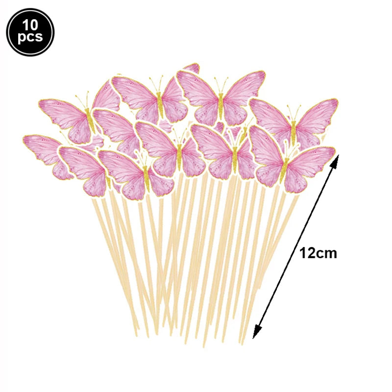 Butterfly Cupcake Toppers Baby Shower Party Decor Butterfly Cake Topper Picks Decor Girls Women Birthday Party Wedding Decoratio Good Vibrations