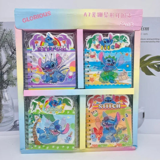 New Stitch Notebook Cute Anime Cartoon School Supplies Portable Diary Fashion Office Supplies Coil Book Children Holiday Gift Good Vibrations