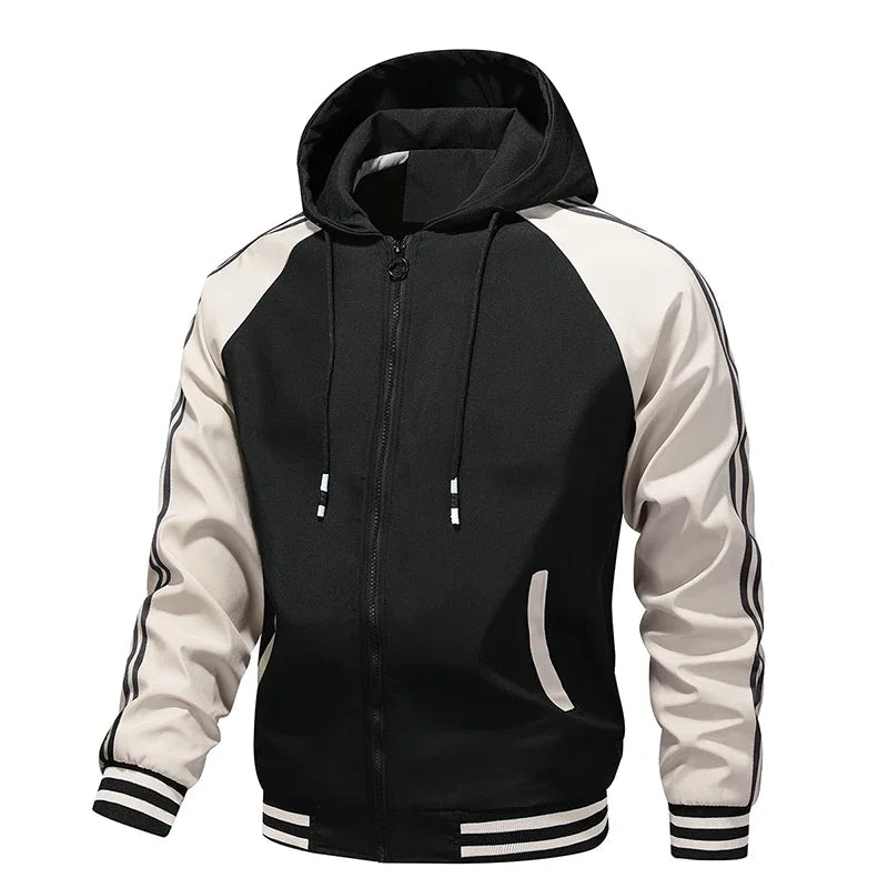 Men's Jacket Autumn Spring Ride High-performance Windbreaker Clothing Motorcycle Jacket Male Motorcycle Coats Windproof Striped Good Vibrations