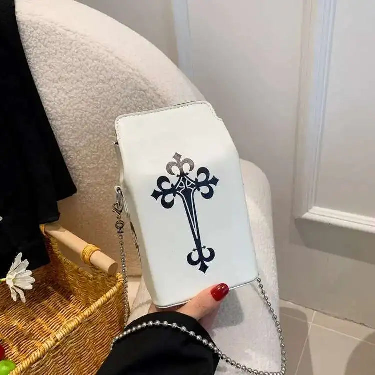 Printed Graffiti Small Square Bag Fashion Cool Crossbody Bag Funny Box Shoulder Bag For Girls Good Vibrations