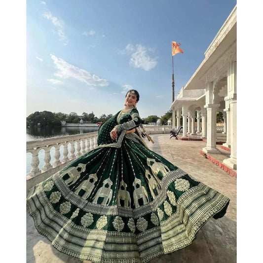Designer Wedding Dresses Embroidered Lehenga Choli with Sequence Work Good Vibrations