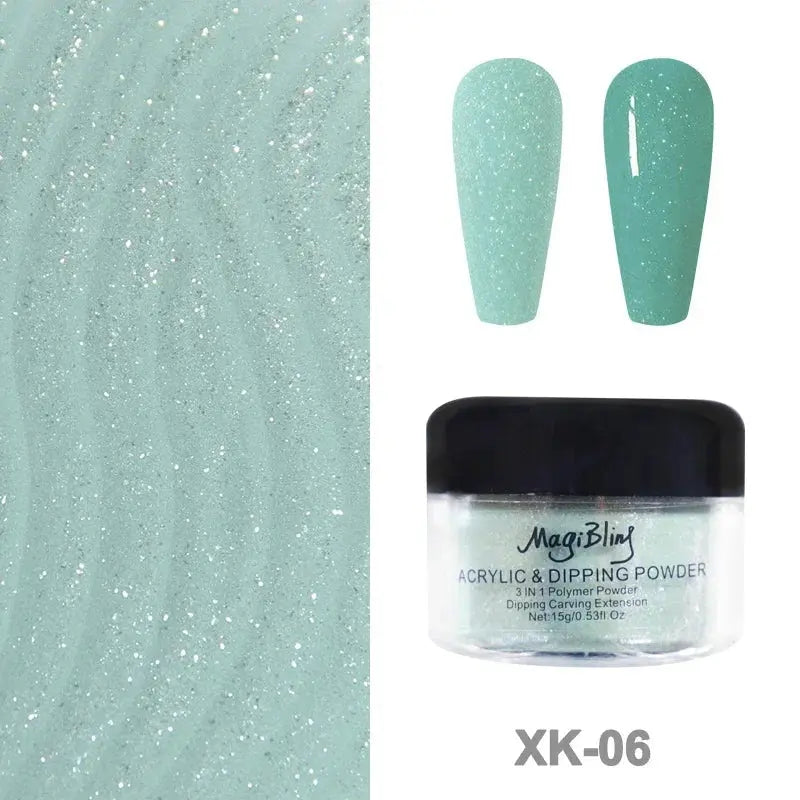 15g Acrylic Powder Light Color Carving Nail Polymer Tip Extension Crystal Powders Manicure Professional Nails Art Accessories Good Vibrations