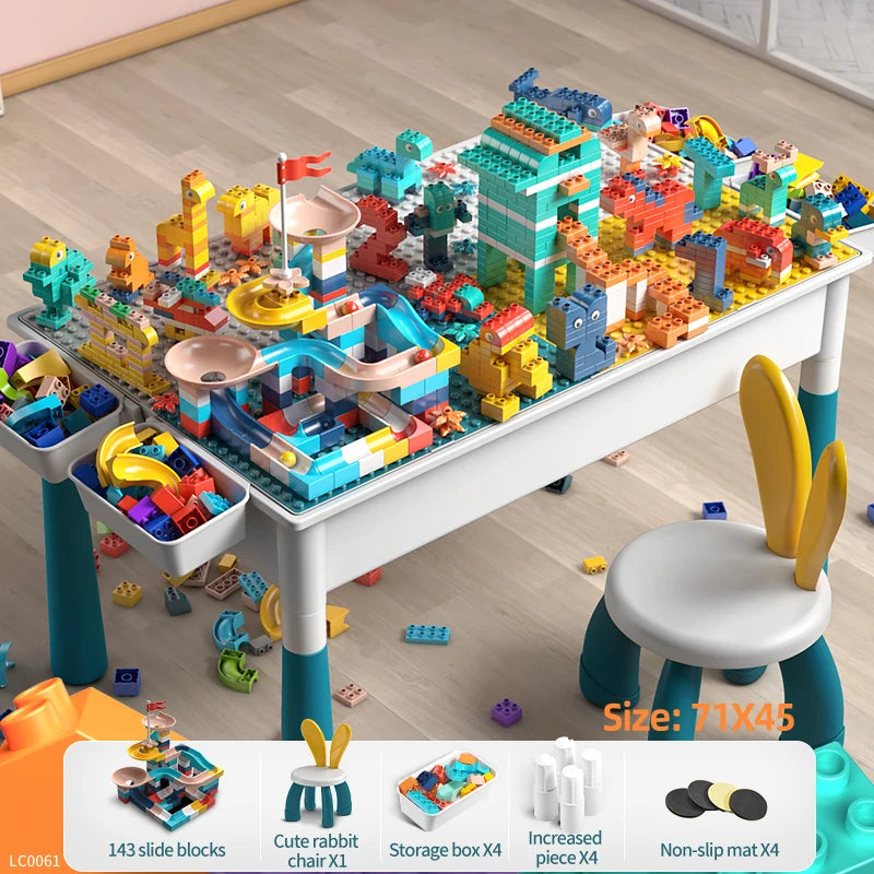 Large Size Blocks Compatible with Large Classic Blocks, Water Table,Sand Table and Blocks Table for Kids Activity Good Vibrations