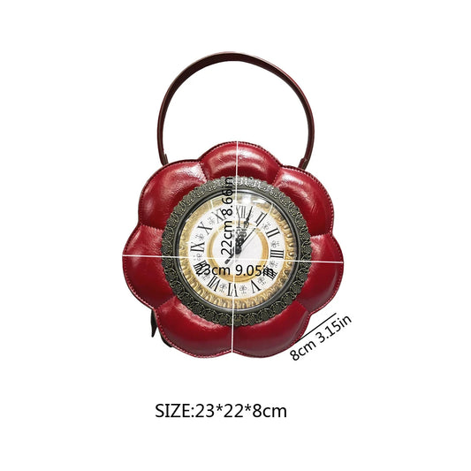 Designer Purses and Handbags Shoulder Bags funny clock-shaped bag funny Women's round bag Woman's bag High quality Good Vibrations