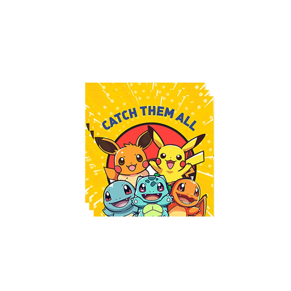 Pokemon Birthday Party Disposable Party Plates Pikachu Theme Tablecloth Character Balloon Birthday Decoration Baby Shower Suppli Good Vibrations